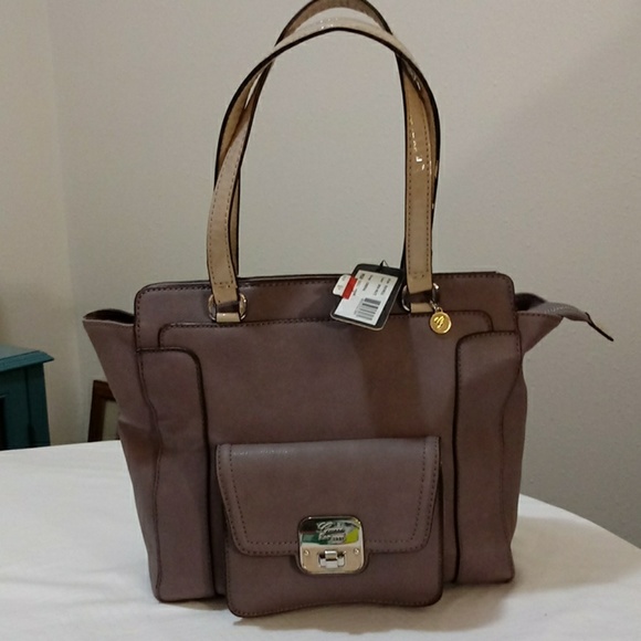 guess taupe handbag